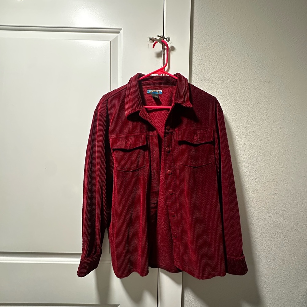 Vintage Shaver Lake Red Corduroy Button Up